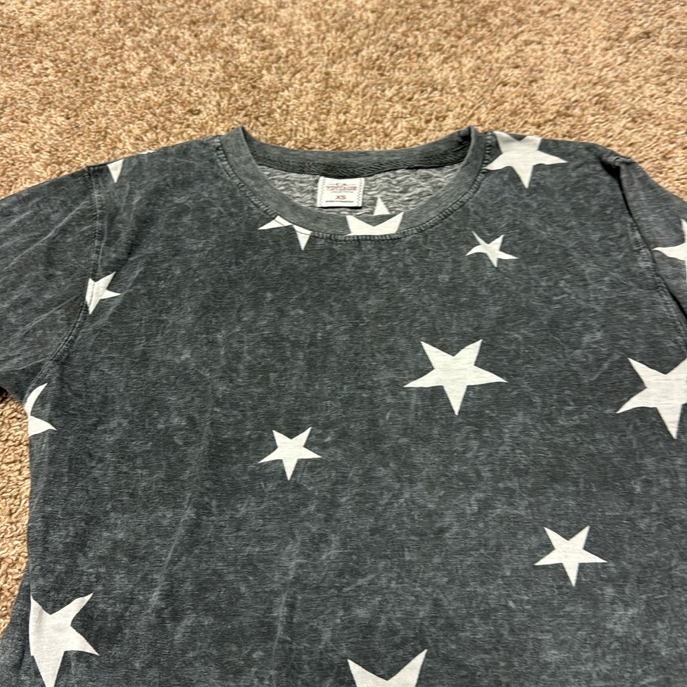 us vintage star crop top